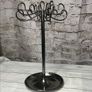 Umbra Rotating Chrome Metal Jewelry Holder Stand